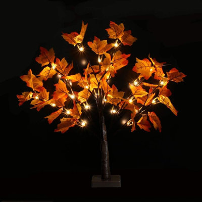 Érable artificiel illuminé 24 lumières DEL de l'Action de grâce à piles pour les cadeaux de fête de mariage