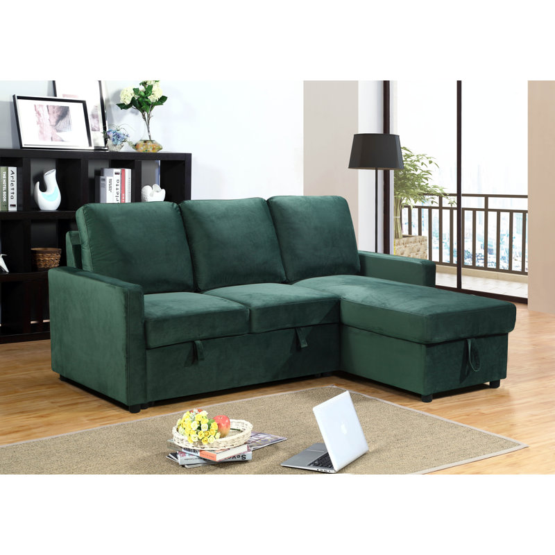 Manha 3 Seater Sofa Bed, Green