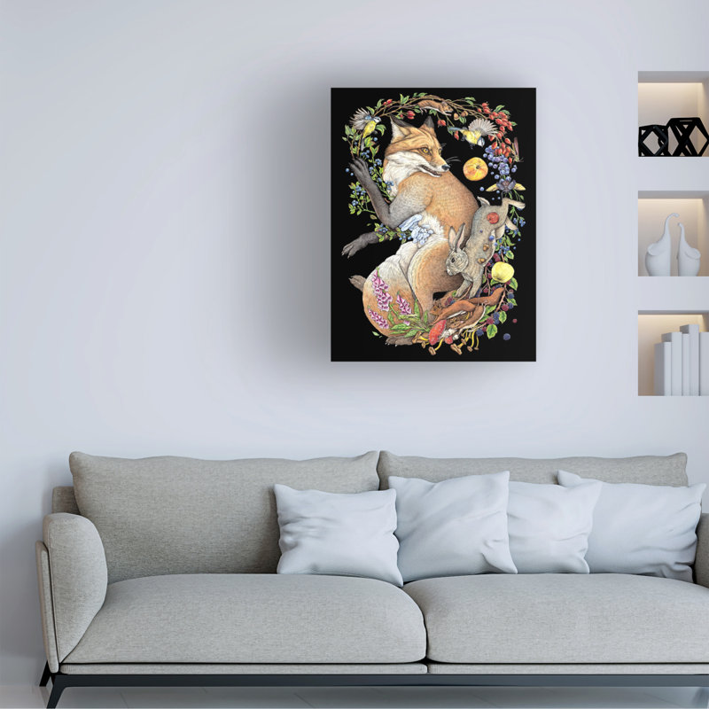 «Foxglove» sur toile par Lea Chaillaud, reproduction, H 24 po x l 18 po x P 2 po