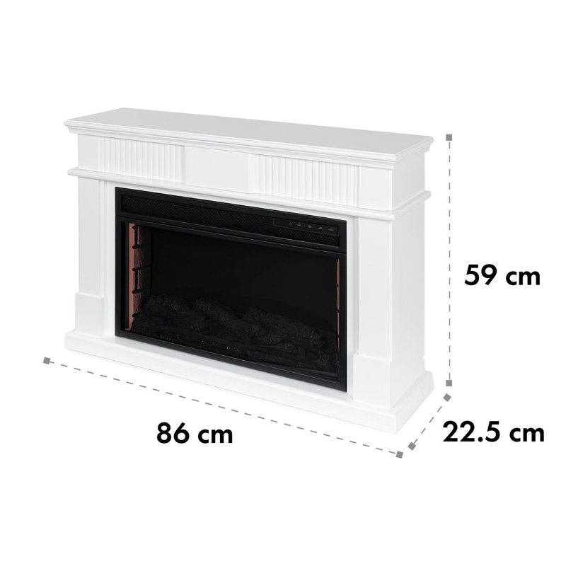Klarstein 86cm W White Electric Fireplace