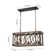 3 - Light Rustic Wood Kitchen Island Rectangular Chandelier
