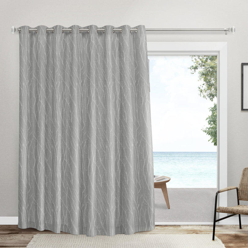 Prower Room Darkening Curtain Single Panel, Dove Gray, 108" W x 96" L