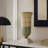 Santara Glass Aluminum and Stone Goblet Shaped Table vase for Flowers