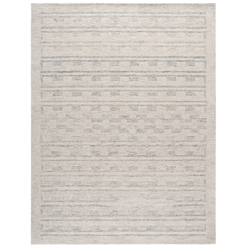 Harvest Hand Tufted Wool Solid Color Indoor Rug, Rectangle 4' x 6'