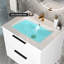 Meuble-lavabo 24 po avec lavabo en céramique - meuble-lavabo mural blanc