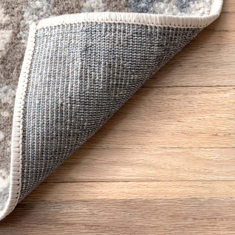 Tapis beige à motif géométrique Screven, Rectangle 5 pi x 8 pi