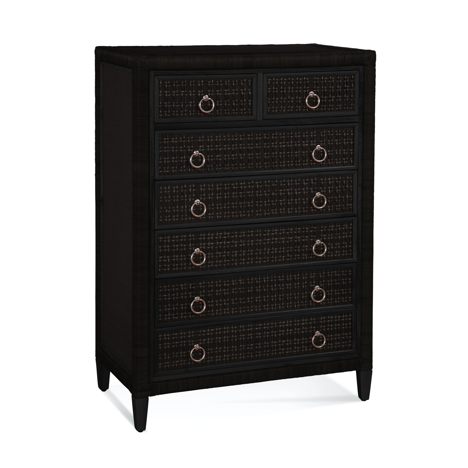 Monterey 7 - Drawer Dresser, Antique Black, No, Satin Nickel