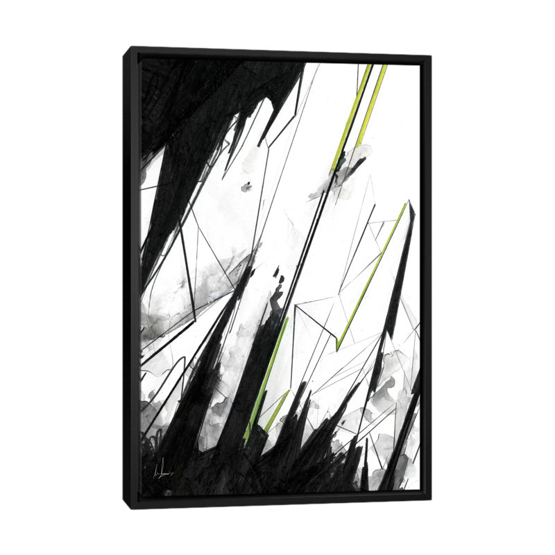 « 102 », reproduction d’art sur toile tendue, Toile avec cadre noir, Pas de tapis, H 48 po x l 32 po x P 1,5 po