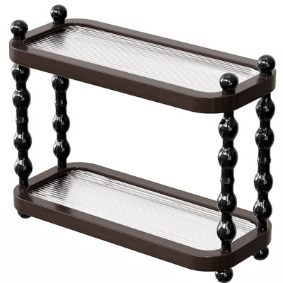Antique Style Cup Holder Made Of Solid Wood Acrylic Splicing, Receiving Rack, Coffee Cup Display Artifact