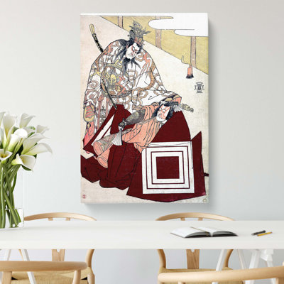 Ichikawa Danjuro V by Katsukawa Shunko - Wrapped Canvas Painting