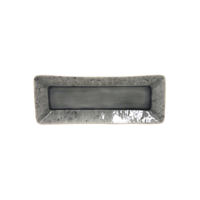 Madeira Stoneware Tray, Gray, 1" H x 13" L x 7" W