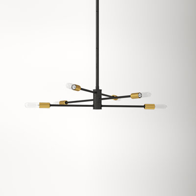 Jordy 6 - Light Dimmable Sputnik Chandelier