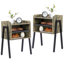 23.6" Tall Stackable Steel Nightstand Set of 2-1555808271