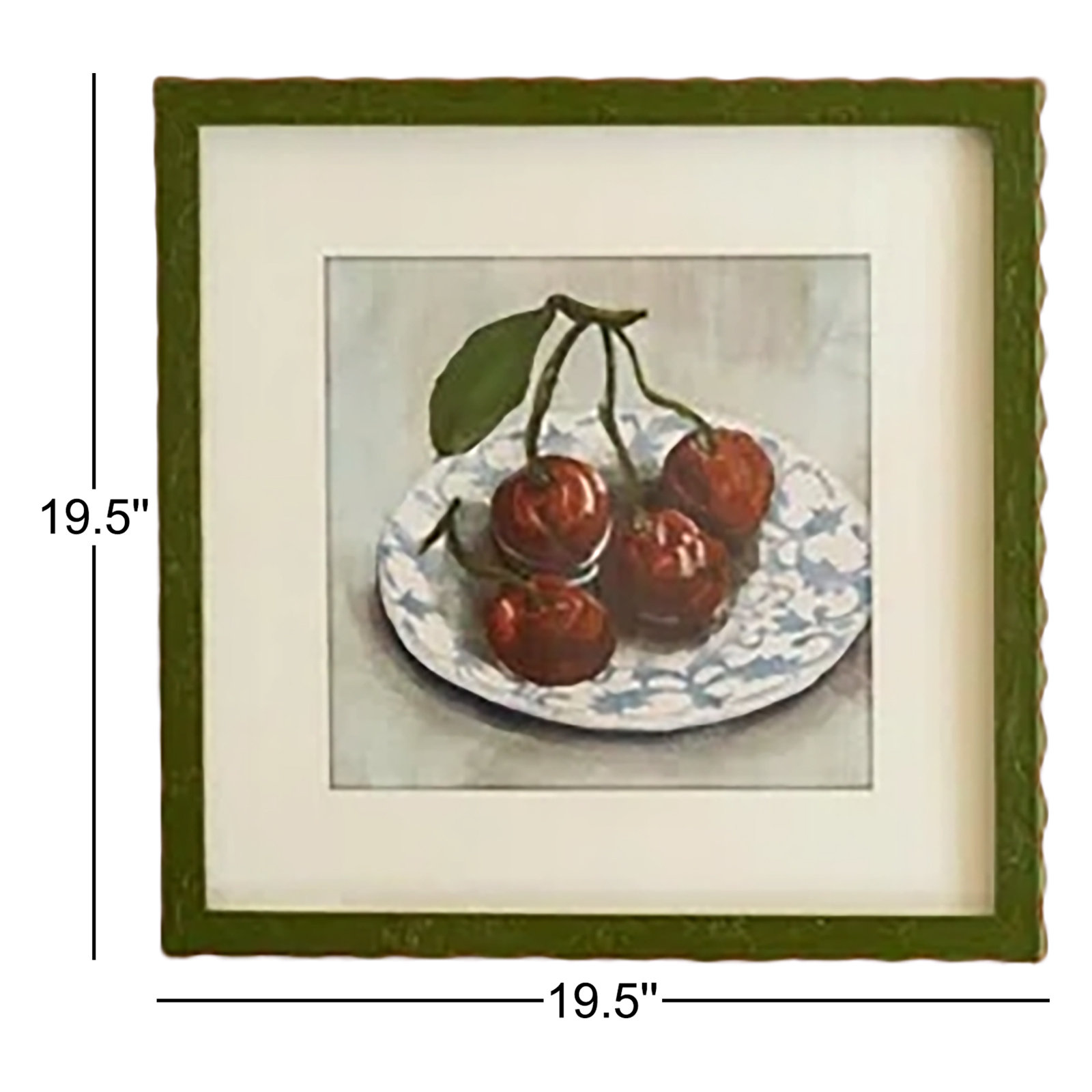 SET OF TWO FRAMED FRUIT PRINTS UNDER GLASS