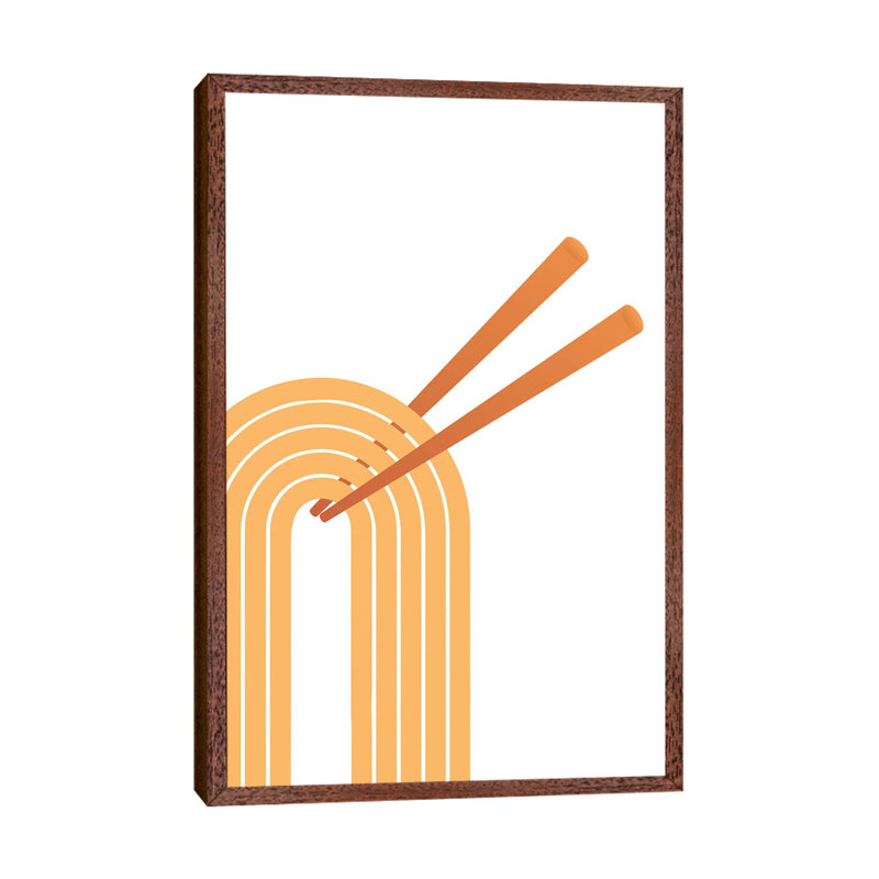 Double Chops - Print on Canvas, 101.6 cm H x 66.04 cm W, Classic Brown Wood Framed