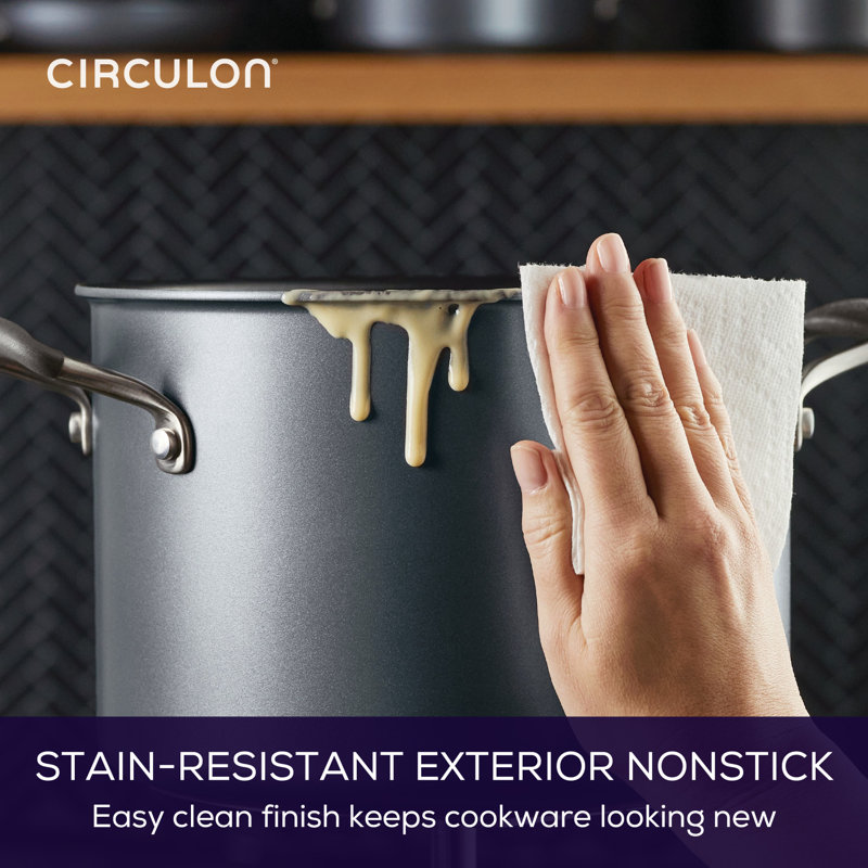 Circulon A1 Series with Scratchdefense Technology Nonstick Induction Stockpot with Lid, 8 Quart