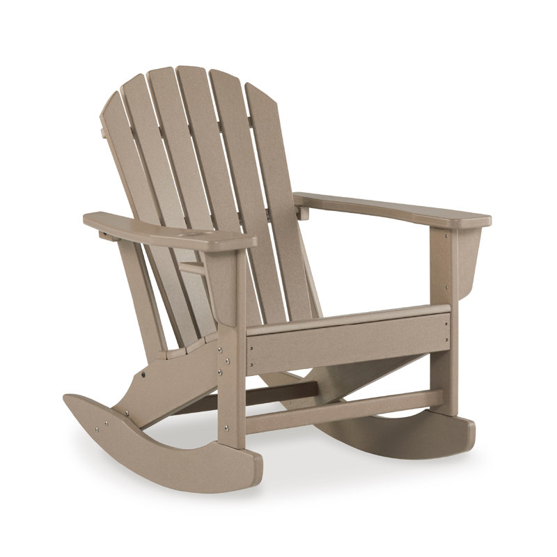 Chaise Adirondack berçante en plastique Zaire, Bois flottant