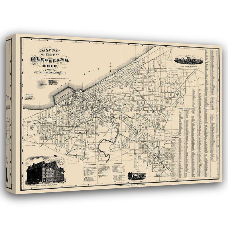 Art sur toile tendue par Williston Forge Morgan Gallery: Cleveland Ohio - Morgan 1884 OHCL0006, H 36 po x l 45 po