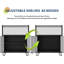 Heavy Duty Metal Storage Cabinet, Adjustable Shelf, Lock, and 4 Wheels