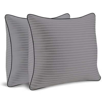 Throw Pillows Insert,Decorative Pillows,Indoor Square Pillow Stuffing With Premium Original Down Alternative Filling,(Gray/2 Pcs)