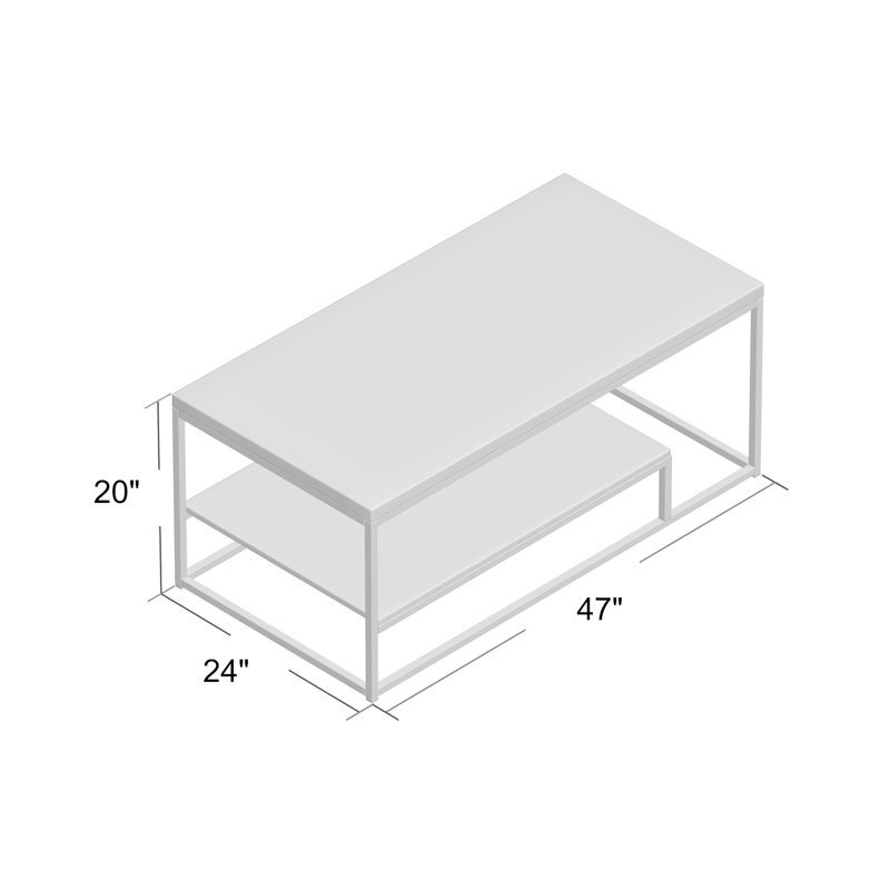 Philippos Coffee Table, White