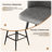 Modern Swivel Upholstered Counter Stool with Durable Metal Frame-381886299