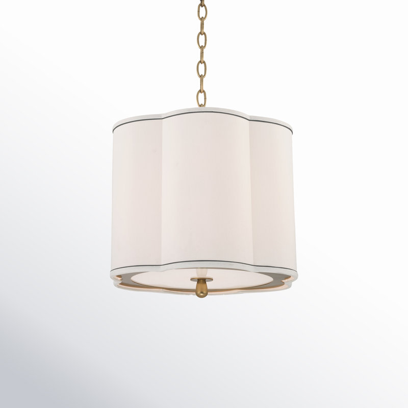 Lustre géométrique unique à 3 lumières Schumaker, Laiton vieilli