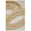 Crescent Rug: Modernist Hand Knotted Rug in Natural/Yellow