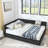 Queen Size Velvet Upholstered Tufted Daybed with Backrest, Armrests & 2 Storage Drawers for Bedroom or Living Room, BLACK(85.5''*64.5''*29.5'')-645695359-657106425