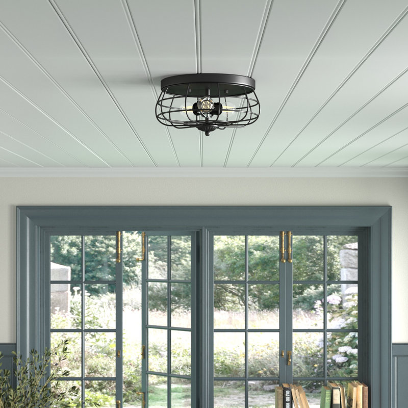 Plafonnier encastré tambour 3 lumières Jacobina, Noir