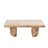 Rustic Wood-Look Outdoor Coffee Table With Iron Frame And Terrafab Top