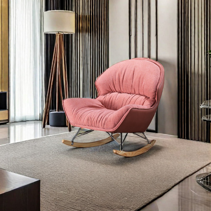 Chaise berçante décontractée Fashion Creative Home, Rose