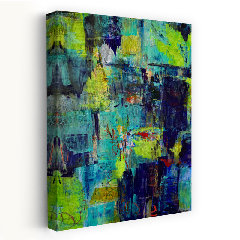Art contemporain, art contemporain abstrait, H 24 po x l 16 po