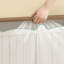 Coffre de rangement 59 po, coffre de rangement avec 2 charnières, coffre en bois, organisateur de coffre à plateau relevable, banc à chaussures pour entrée, chambre à coucher, salon, blanc / brun-1721318585