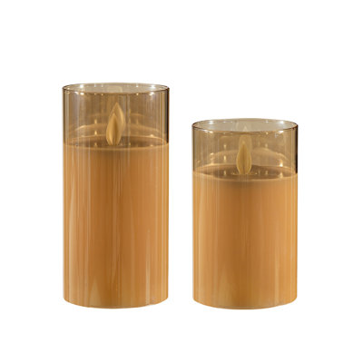 Unscented Flameless Candle with Glass Holder