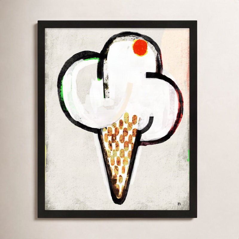 " Threat " by StudioM Painting Print, Black Framed Paper, 38" H x 30" W x 1.25" D