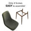 Chaise d'appoint rembourrée avec pieds en métal Jozwiak-421713071