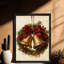 Horloge de Noël rétro encadrée noire-2028398658