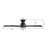 52 Inches Black Flush-Mount DC Motor Ceiling Fan with Light, Remote Control-1554805179-1554805176