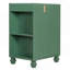 Meuble-lavabo 24 po avec lavabo, armoire de salle de bain avec tablette de porte, rangement latéral ouvert, structure en bois massif, porte à fermeture douce, vert-675429158
