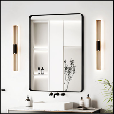 Aluminium Frame Bathroom Mirror With High-Definition Float Glass And Explosion-Proof Membrane, Rust-Resistant And Easy To Install