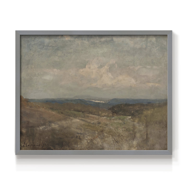 Paysages rétro-CDLX - reproduction encadrée, H 11 po x l 14 po, Gris
