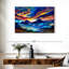 Abstrait coucher de soleil abstrait - reproduction sur toile tendue-306601003