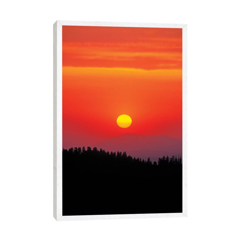 Sunset Over The Sierra Nevada Foothills From Moro Rock, Giant Forest, Sequoia NP, California by Russ Bishop - Gallery-Wrapped Canvas Giclée on Canvas