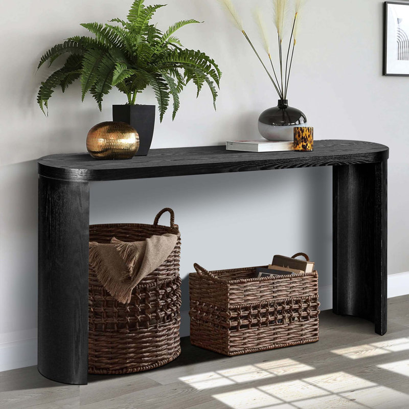 60'' Thick Top Entryway Table, Black