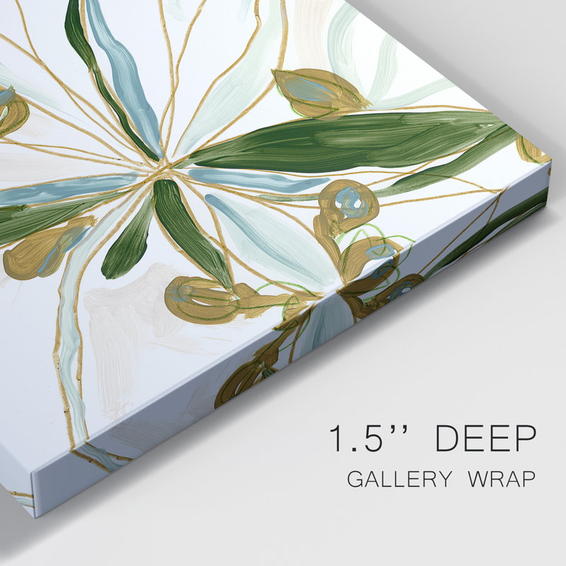 Impression sur toile tendue, Tropical Impromptu I, H 12 po x l 8 po x P 1 po
