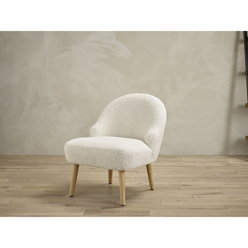 Upholstered Accent Chair, White