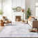Griffey Oriental Machine Washable Blue/Ivory Non-Slip Backing Area Rug