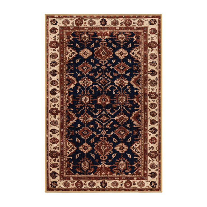 Machine Washable Persian Brown Area Rug, Rectangle 2' x 3'