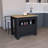 Kitchen Island 35" H, 2 Doors, 3 Shelves, Macadamia-1748746765